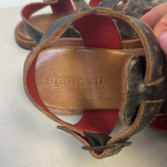 BED|STU Black Sandals with Crisscross Straps Retail $285 - Picture 7 of 11